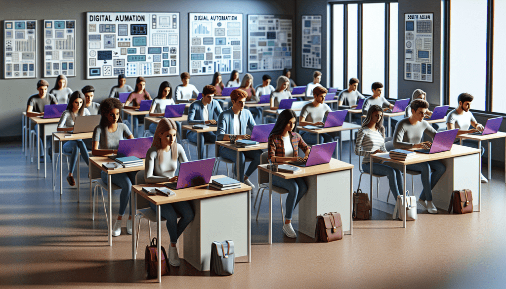 salle de classe diversifiee eleves multiculturels etude automatisation numerique ordinateurs portables violets environnement confortable.jpeg
