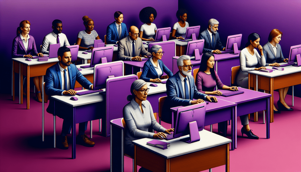 salle de classe violette moderne adultes divers origines apprenant sur ordinateur style realiste.jpg